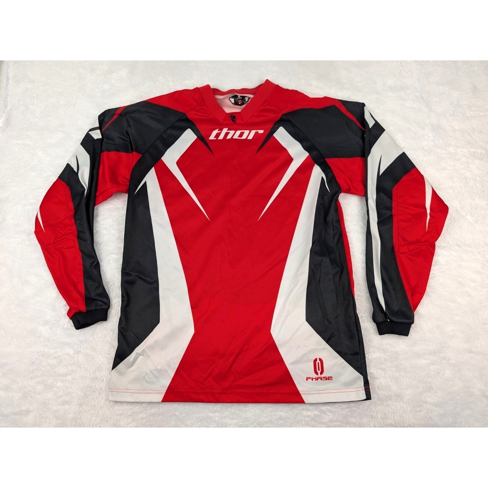 Thor‎ Phase MX Race Jersey Men's S Red Black Series #2008 Motorcycle Motocross